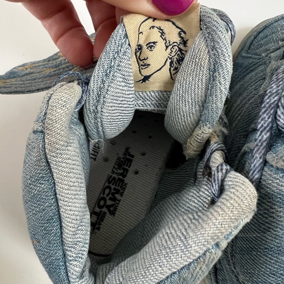 Kids adidas Originals X Jeremy Scott Denim Wings Toddler Shoes Size 8 U.S. - Picture 10 of 11